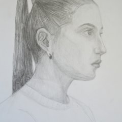 Шинкевич Настя, 14 лет. Портрет девушки (Рисунок)
